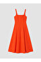 Nevavm Square Neck A-Line Pleated Poplin Dress with a Difference - 5