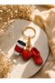 3-Piece Coffee, Heart, and Slipper Bag Charm and Keychain Set - Keychain with Gold Chain Detail - 2
