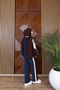 Color Blocked Comfortable Fit Two-Piece Set - 6