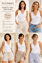 Women's Cotton & Modal V-Neck Lace Detailed 5-Piece Undershirts - Flexible and Soft Texture