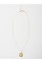 Vintage Necklace with Sun Figure Gold