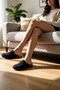 Women's Faux Leather Sabo Slippers Flat Heeled Daily Casual Comfortable Suitable for Indoor and Outdoor Use Modern - 4