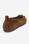 Sosa Tan Suede Genuine Leather Blunt Toe Bowknot Women's Ballerina Shoes - 5
