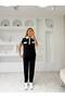 Modal Textured Polo Collar Stripe Detailed Tracksuit Set