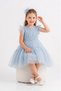 Girl's Tulle Skirted Princess Evening Dress - 3