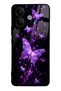 Vivo V60 Lite Purple Galaxy Butterfly Design Glossy Phone Case