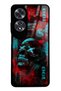 Oppo A60 Red Neon Skull Chaos Design Glossy Phone Case
