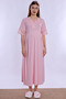 Mother's Comfort Maternity Nightgown with Breastfeeding Feature Effortt - Pink - 2