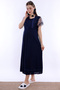 Maternity Nightgown Suitable for Pre- and Postpartum Use Effortt - Navy Blue - 3