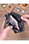 Genuine Leather Card Holder Zippered Small Women's Wallet 2152 - 7