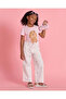 Girls White Embellished Wideleg Jeans - 2