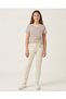 Senior Girls Beige Embroidered Trousers - 3