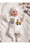 Organic 100% Cotton Triple Newborn Yellow Navy Blue Fan Romper Set
