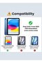 Smart Trifold Tablet Case Compatible with iPad 10th Gen 10.9" (2022) - Slim PU Leather Protective Stand Cover with Built-in Apple Pencil Holder, Storage Adapter Slot & Auto Sleep/Wake Feature - 7
