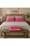 100% Cotton Muslin 4 Layer Double Layer 240X230 Cm. Fuchsia Color Bedspread - 2 Pillowcases 50X70 Cm. - 4
