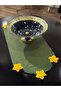 Runner Tablecloth Duck Linen Fabric Knitted Lace Floral Yellow Green 40X100 cm - 7