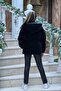 Girls' Nova Fabric Hooded Pocketed Elastic Waist Drawstring Waterproof Winter Coat Km4013 - 8