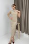 Women's Padded Midi Dress Beige - 2