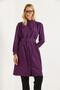 Aerobin tunic with dominant collar and belt - plum - 2