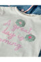 Infant Girls White And Blue Embellished 2 Piece Set - 2