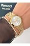 Steel Cord Calendar Model 2 Year Warranty 3 Atm Waterproof Women's Wristwatch + Bracelet Gift - 2