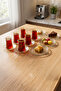 Sultan Cam Gold Gilded 18 Piece Tea Set Cake Set for 6 People |   Tea Cup and Cake Plate Set - 2