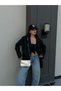 Women's Studded Zippered Crossbody Clutch Bag