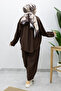 طقم مزدوج كبير الحجم TSD260190 بني - 6