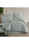 Panna Mint Single 100% Cotton Striped Duvet Cover Set