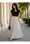 Women's Hijab Leather Look Pleated Skirt - 36/38/40/42/44