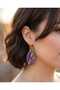 Pavlonya Papatya Purple Dreams Series 11 Polymer Clay & Epoxy Handmade Design Earrings - 4