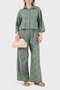 Embroidery Detailed Pocketed Three Quarter Sleeve Shirt Shirt 2531 - 2