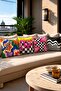 Flowing Colors Patterned 4-Piece Throw Pillow Cover Set - 2