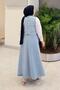 Kruvaz Closed Denim Skirt Suit Blue - 3