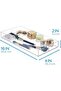 Clear Acrylic Cosmetic Drawer Organizer – 20.3 x 40.6 x 5.1 cm | Makeup Storage Tray for Vanity & Cabinet - 2