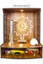 Maha Mangal Beautiful Wooden Pooja Mandir for Home Temple for home and office Puja Mandir wall with LED Spot Light Size (H- 18, L- 15 , W-11 Inch) - 2