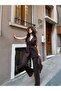 Women's Tie-Waist Blazer Vest and Classic Trousers Two-Piece Set - 3