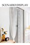 White Mesh Door Curtain, Gauze Curtain, Retractable Rod, Small Window Water-Blocking Short Curtain - 5
