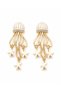 Dangle Earrings with Jellyfish and Starfish Figures Stylish Design Earrings with White Blue Color Options - 2