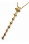 Women's Gold Color Star Y Necklace with Zircon Stone Detail, Stylish Minimal Steel Chain Necklace - 5