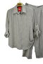 Plus Size Strawberry Jacquard Shirt and Pants Suit - 3