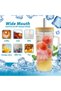 2PCS Glass Cups with Bamboo Lids and Straws, 24oz Tumbler With Handle, Drinking Glass Cups Sets for Iced Coffee, Smoothie Cup, Juices, Tumbler Tea Cup, Clear Water Cups, Travel Mug With Cleaning Brush - 2