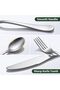 SKY-TOUCH 24-Pieces Silverware Set, Stainless Steel Flatware Tableware Set for 6, Flatware Silverware Set with Knife Fork Spoon, Elegant Tableware for Home Daily Use, Dishwasher Safe - 6
