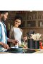 2 Pcs Ceramic Utensil Holder for Countertop, Modern Utensil Crocks, Spoon and Spatula Organizer, Multi-Purpose Kitchen Storage or Plant Vase, Black - 2