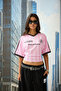 Pink Waist-Fitted Jersey T-Shirt - 4