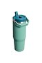 The Iceflow Flip Straw Thermos Cup with Straw 0.89 Lt Flask Water Green - 2