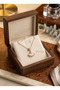 316L Steel Chain Gold Color Fan Model Steel Necklace - 4