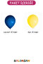 Yellow Navy Blue Themed Balloon Bundle 20 Pieces - 2