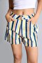 100% Cotton A-Line Regular Waist Short Leg Gabardine White Shorts H7387Ax26Sm - 5