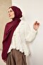 شال قطني من نايا بنمط SH بلون الكرز - 2